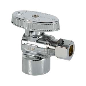 90ᵒ Stop Valve , 1/2 in. FPT x 3/8 in. comp