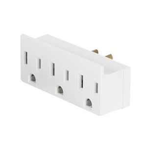 3-Outlet Wall Adapter White