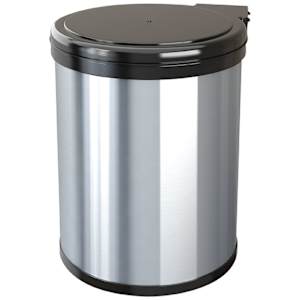 NEKTRA Swivel Cabinet Trash Bin  Stainless Steel 12 L