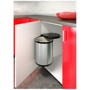 NEKTRA Swivel Cabinet Trash Bin  Stainless Steel 12 L