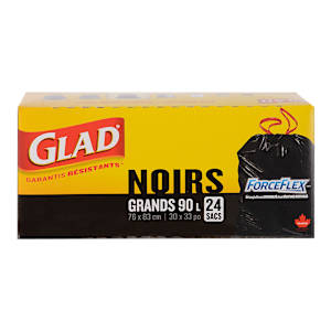 Sacs à ordures noir 90 L Pqt/24