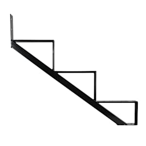 PYLEX 3-Step Black Steel Stair Stringer