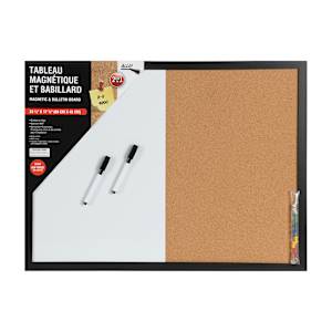 Tableau magnétique effaçable et babillard