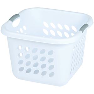 Plastic Laundry Basket White 53 L