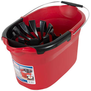 Seau gradué en plastique avec essoreuse 16,6 L