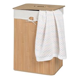 Panier à linge en bambou naturel