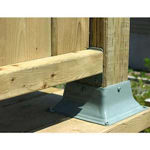 PYLEX Post Base White 4 in. x 4 in.