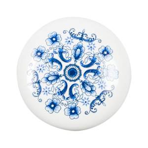 Bouton d'armoire en céramique Vannes mosaïque bleue 31 mm