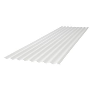 Palruf White Corrugated PVC Panel 8 ft.