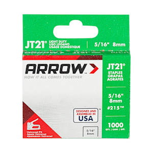 Agrafes JT21, 5/16 po Pqt/1 000