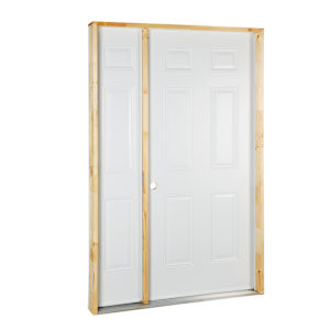 Shed Steel Door with Side Panel 50 in. LH