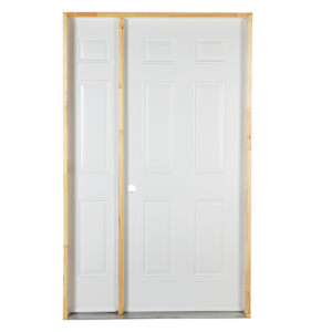 Shed Steel Door with Side Panel 50 in. LH