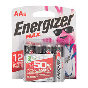 Energizer Max AA Batteries Pkg/8