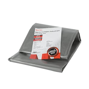 NEKTRA Industrial Tarp Grey 10 ft. x 12 ft.