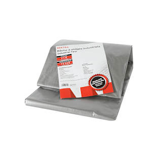 NEKTRA Industrial Tarp Grey 8 ft. x 10 ft.