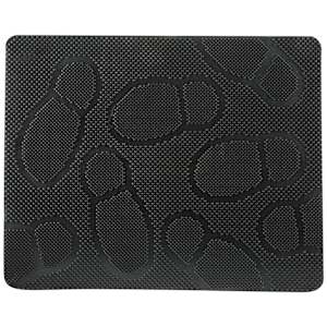 VERTUO Footprint Rubber Mat 24 in. x 30 in. Black