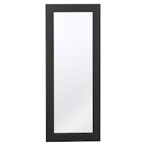 Perfection Rectangular  Mirror with Black Plastic Frame 17 in. x 41 in.