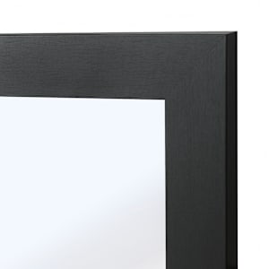 Perfection Rectangular  Mirror with Black Plastic Frame 17 in. x 41 in.
