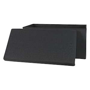 ASTELLA Black Foldable Storage Ottoman 29 7/8 in.