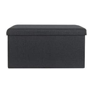 ASTELLA Black Foldable Storage Ottoman 29 7/8 in.