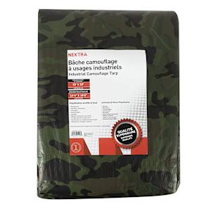 Bâche industrielle Camo 15 pi x 20 pi NEKTRA