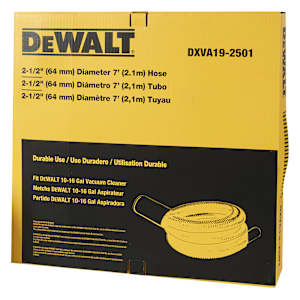 DEWALT Hose for Vacuum 2 1/2 in x 7 ft