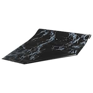 Revêtement autocollant pour armoires marbre noir 18 po x 9 pi