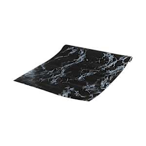Revêtement autocollant pour armoires marbre noir 18 po x 9 pi