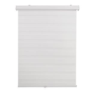 VERTUO Alternating Strip Roller Blind 24 in. x 84 in. White