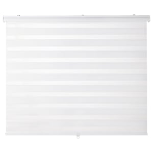VERTUO Alternating Strip Roller Blind 64 in. x 84 in. White