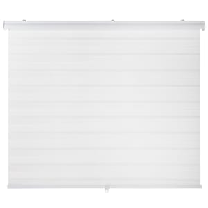 VERTUO Alternating Strip Roller Blind 64 in. x 84 in. White