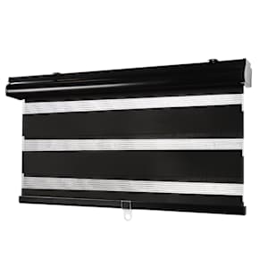 Toile à rouleau à bandes alternées 24 po x 84 po noire VERTUO