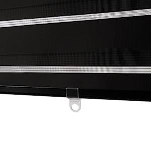 VERTUO Alternating Strip Roller Blind 44 in. x 84 in. Black