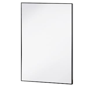 Moderna Rectangular Mirror with Black Plastic Frame 17 in. x 25 in.