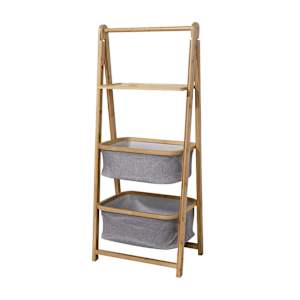 1-Shelf and 2-Basket Shelving Unit