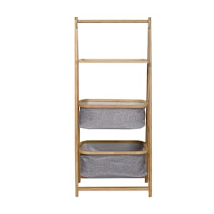1-Shelf and 2-Basket Shelving Unit