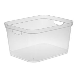 Plastic Storage Bin Clear 15 in.