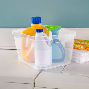 Plastic Storage Bin Clear 15 in.