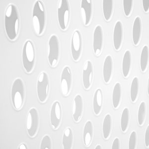 Panier à linge en plastique blanc 62 L