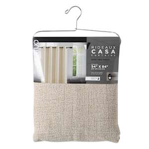 VERTUO Semi-Opaque Grommet Curtains Casa 54 in. x 84 in. Pkg/2