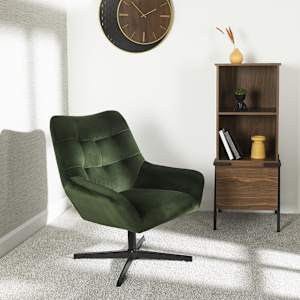 Fauteuil pivotant Oxford vert VERTUO