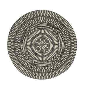 VERTUO Placemat Round with Patterned Grey 15 in.