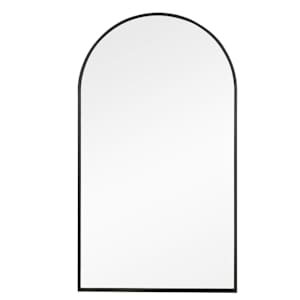 Jericho Arch Mirror with Black Metal Frame 26 in. x 46 in.