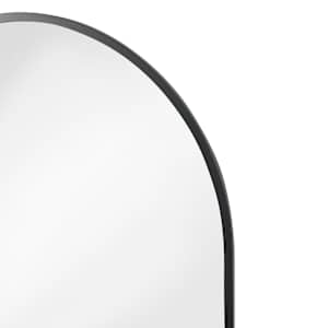 Jericho Arch Mirror with Black Metal Frame 26 in. x 46 in.