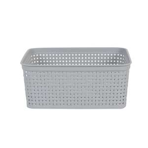 Panier de rangement en plastique gris 10 1/8 po