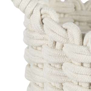 VERTUO Polyester & Cotton Storage Basket Beige 13 3/4 in.