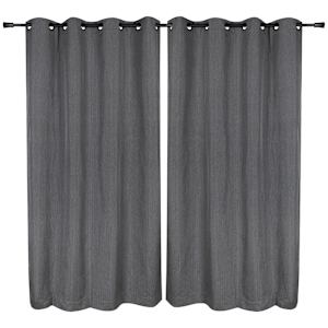 VERTUO Blackout Grommet Curtains Grey 54 in. x 84 in. Pkg/2