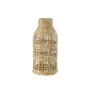 Vase décoratif en jonc de mer naturel VERTUO