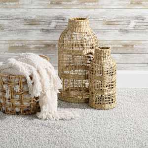 Vase décoratif en jonc de mer naturel VERTUO