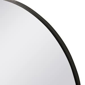 Round Mirror with Black Aluminum Frame 30 in.